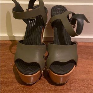 Givenchy wood platform heel sandals